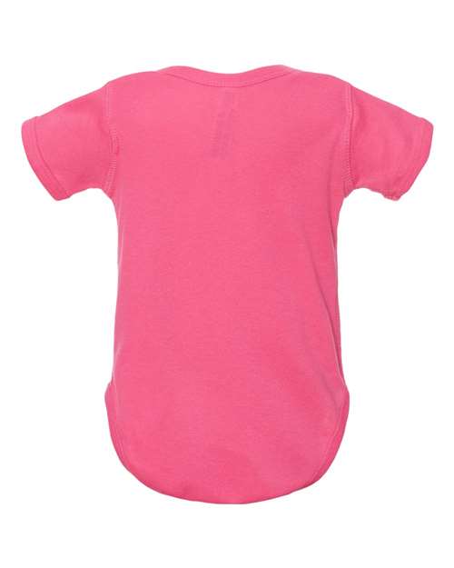 Infant Baby Rib Bodysuit - Back - B30238311 - Hot Pink