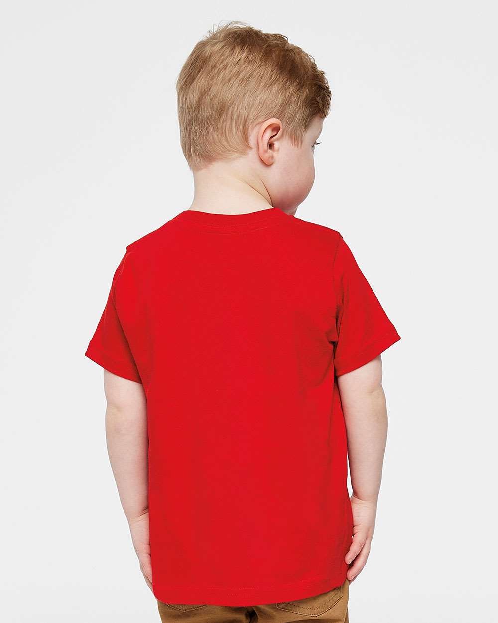 Toddler Fine Jersey Tee - OnModelBack - B31838703 - Red