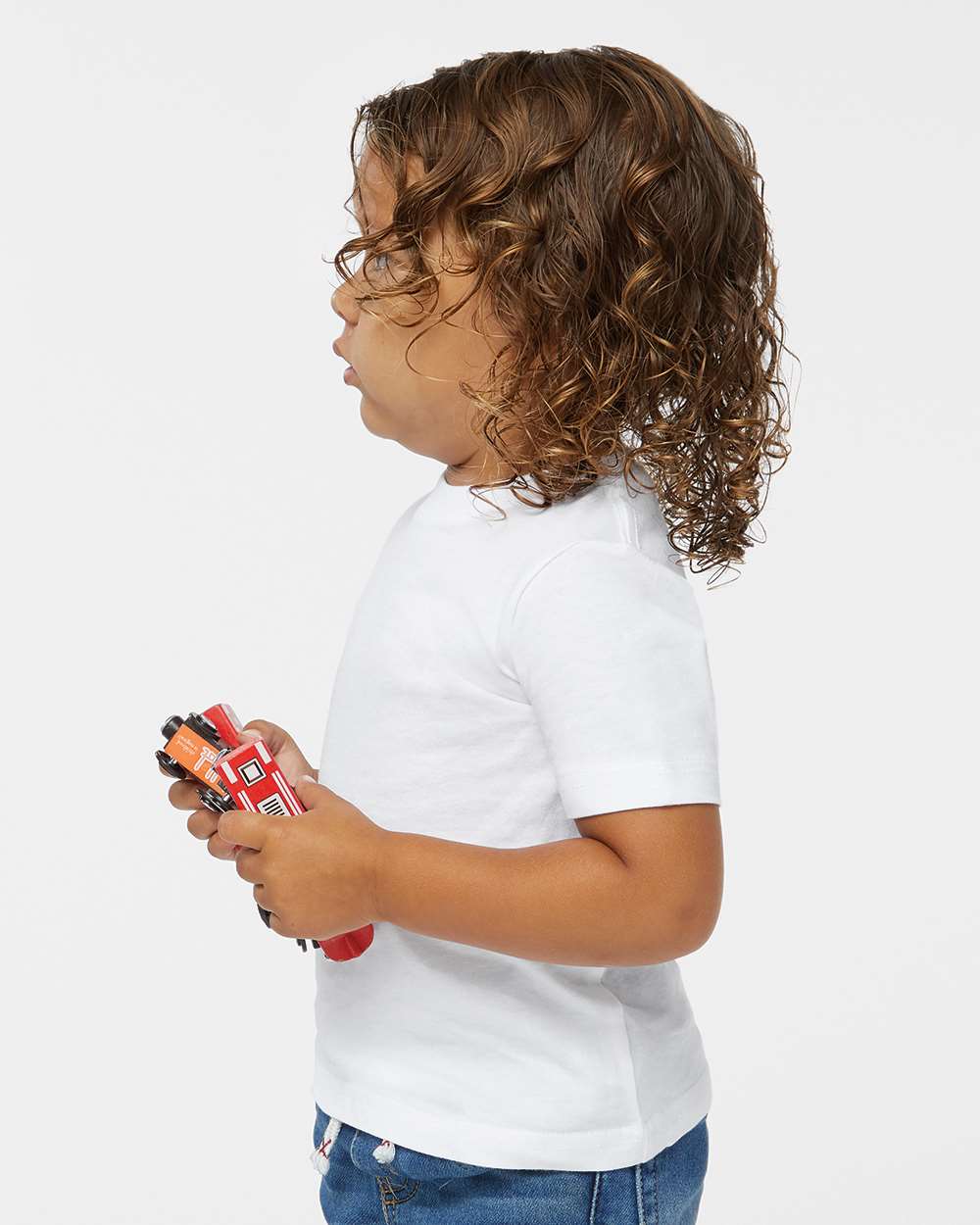 Toddler Fine Jersey Tee - OnModelSide - B31838003 - White