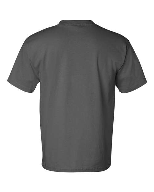 USA-Made Pocket T-Shirt - Back - B04279093 - Charcoal