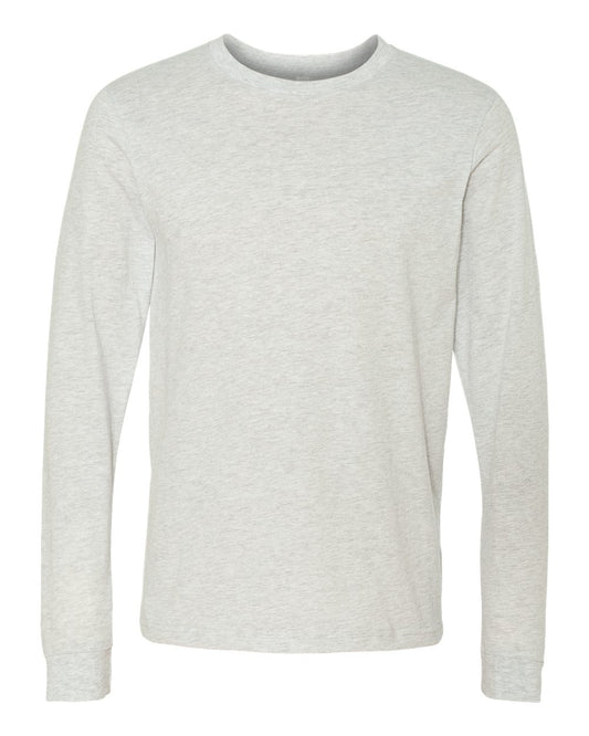 Unisex Jersey Long Sleeve Tee - Front - B05606022 - Ash