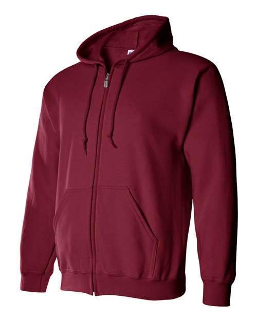 Heavy Blend™ Full-Zip Hooded Sweatshirt - Side - B22460523 - Cardinal Red