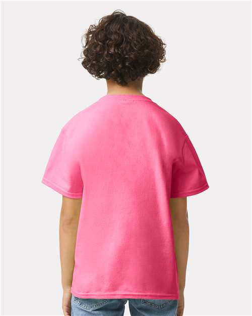 Ultra Cotton® Youth T-Shirt - OnModelBack - B31660142 - Safety Pink