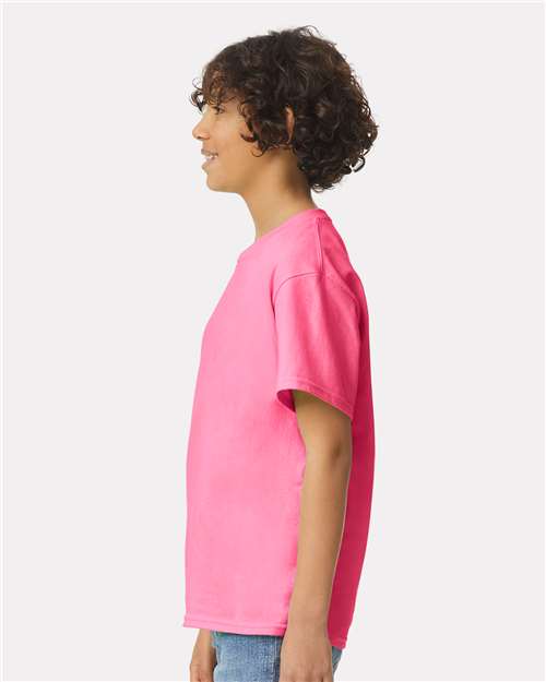 Ultra Cotton® Youth T-Shirt - OnModelSide - B31660142 - Safety Pink