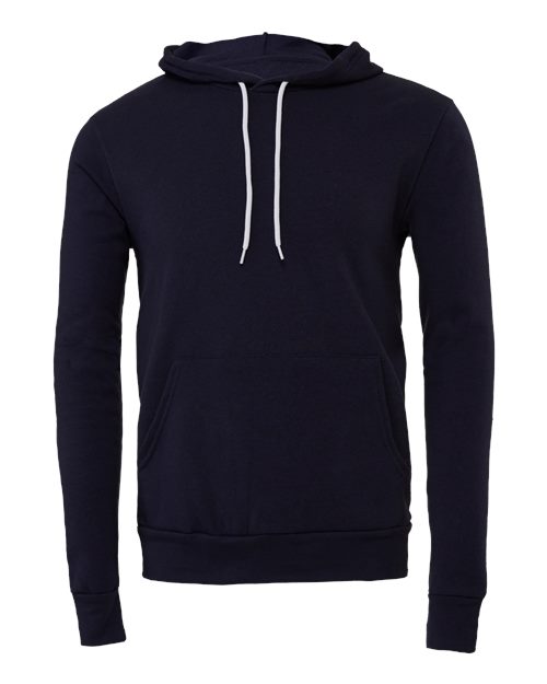 Sponge Fleece Hoodie - Front - B86306652 - Navy