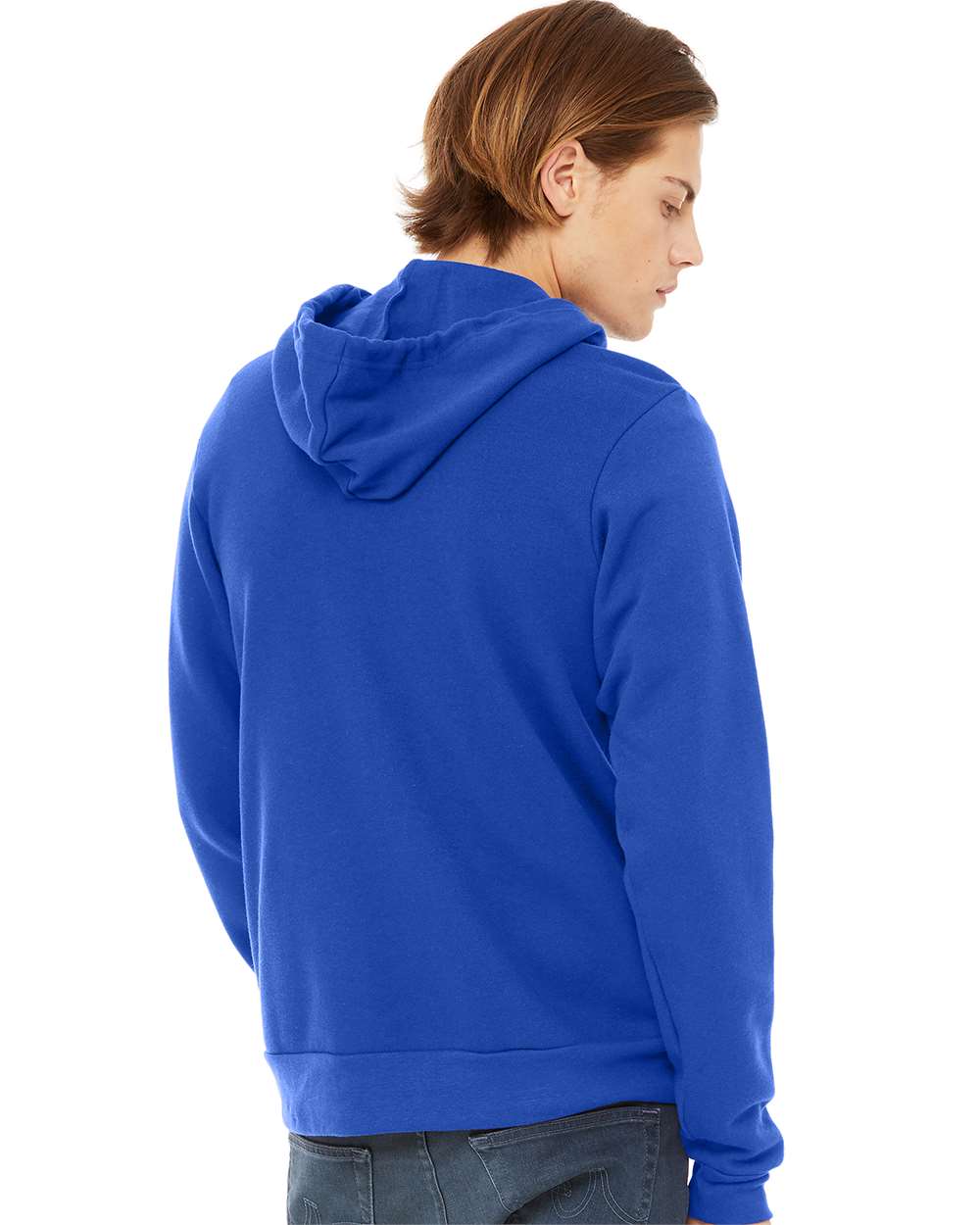 Sponge Fleece Full-Zip Hoodie - OnModelBack - B80406752 - True Royal