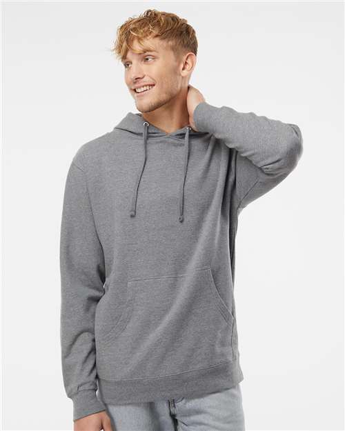 Midweight Hooded Sweatshirt - OnModelFront - B23676362 - Gunmetal Heather