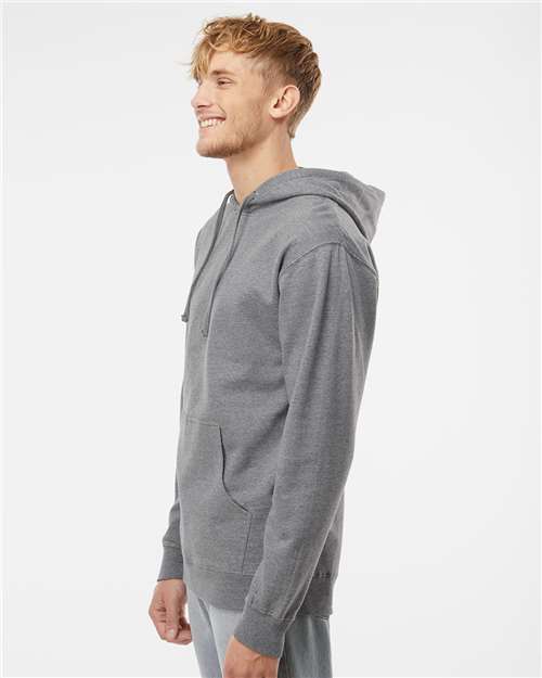 Midweight Hooded Sweatshirt - OnModelSide - B23676362 - Gunmetal Heather