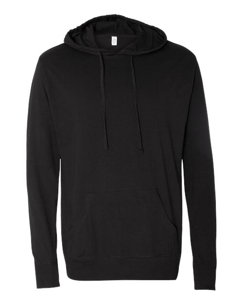 Lightweight Hooded Pullover T-Shirt - Front - B01976503 - Black