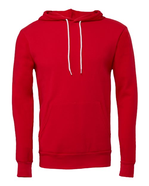 Sponge Fleece Hoodie - Front - B86306702 - Red