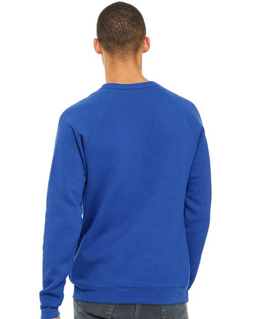 Sponge Fleece Raglan Crewneck Sweatshirt - OnModelBack - B85106752 - True Royal