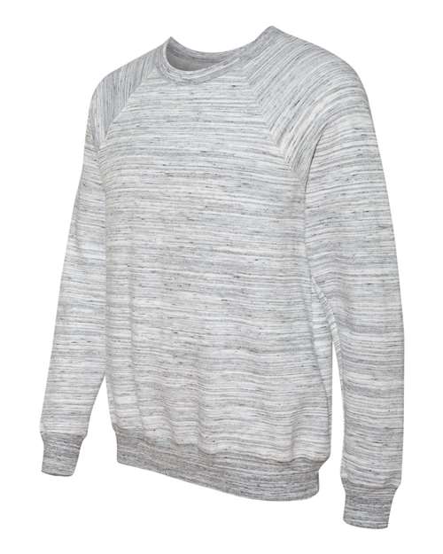 Sponge Fleece Raglan Crewneck Sweatshirt - Side - B85106362 - Light Grey Marble