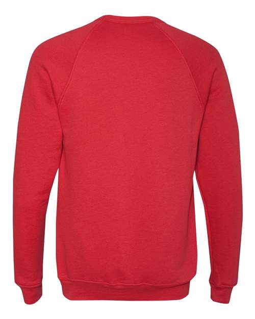 Sponge Fleece Raglan Crewneck Sweatshirt - Back - B85106622 - Red