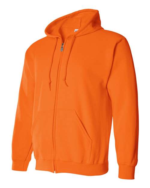 Heavy Blend™ Full-Zip Hooded Sweatshirt - Side - B22460333 - Safety Orange