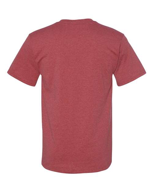 Dri-Power® 50/50 T-Shirt - Back - B06535713 - Vintage Heather Red