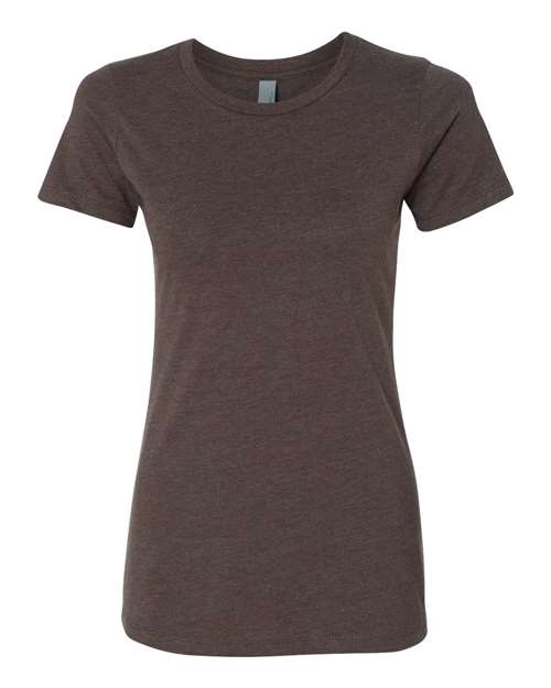 Women’s CVC T-Shirt - Front - B50618552 - Espresso