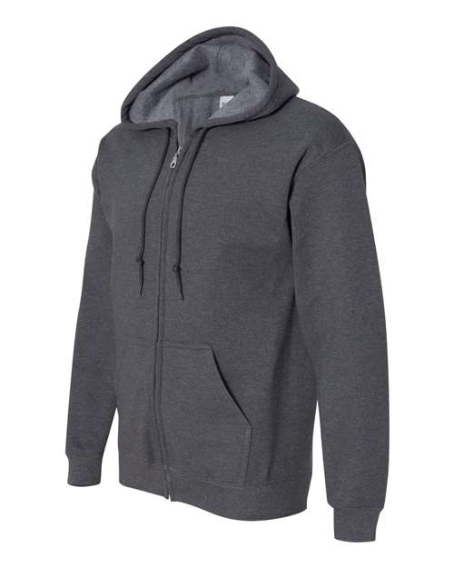 Heavy Blend™ Full-Zip Hooded Sweatshirt - Side - B22460103 - Dark Heather