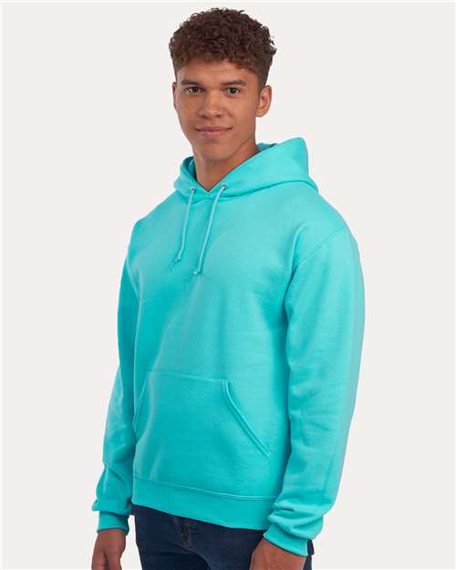 NuBlend® Hooded Sweatshirt - OnModelSide - B22035813 - Scuba Blue