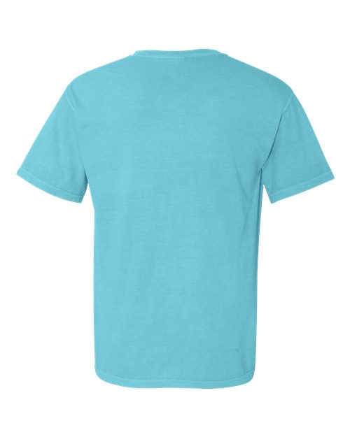 Garment-Dyed Heavyweight Pocket T-Shirt - Back - B08508633 - Lagoon