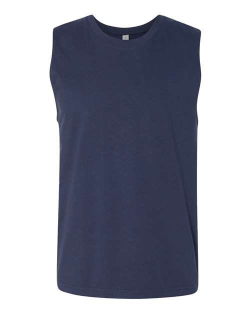 Jersey Muscle Tank - Front - B80906653 - Navy