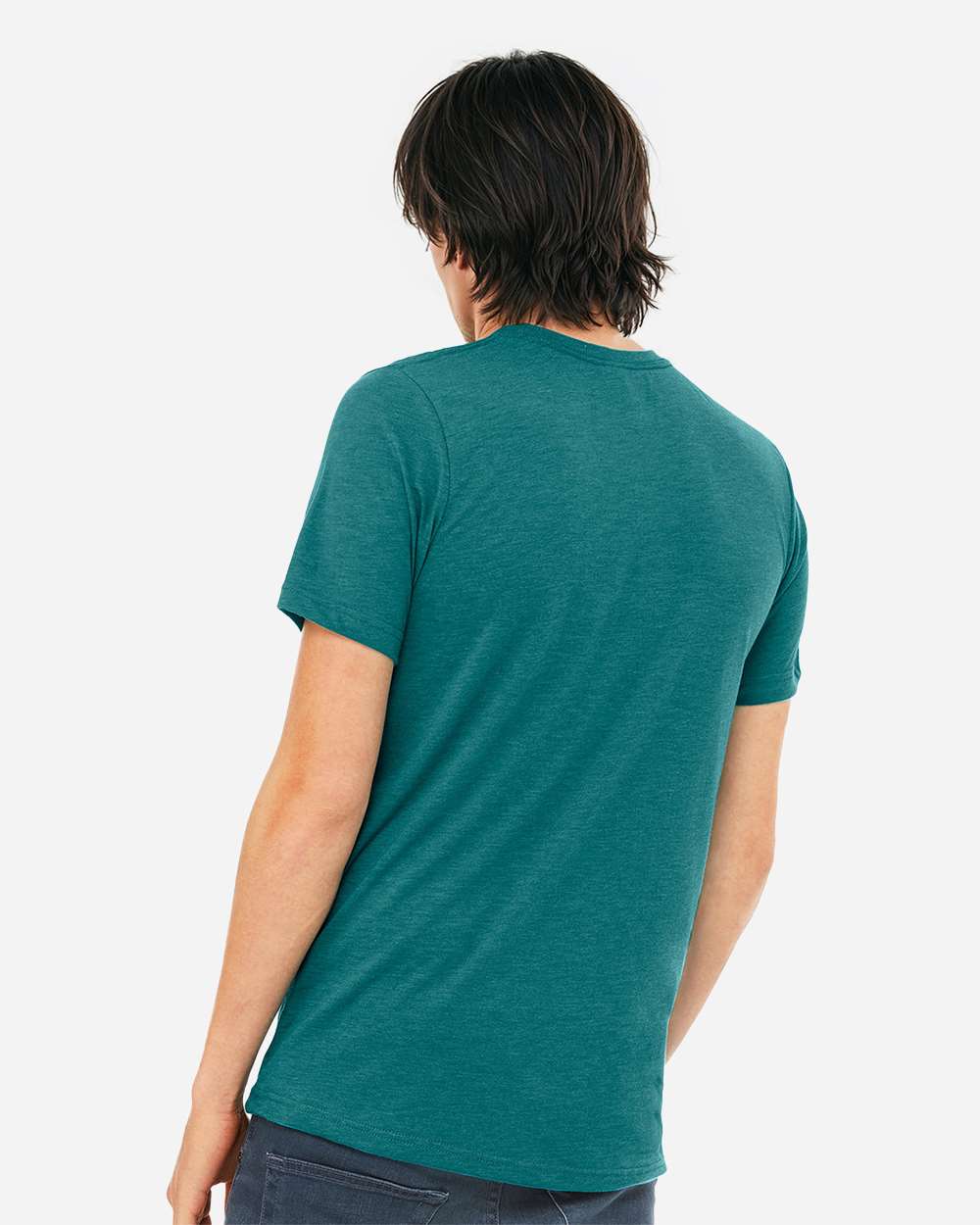 Triblend Tee - OnModelBack - B84706762 - Teal Triblend