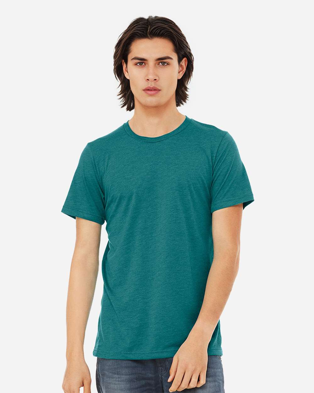 Triblend Tee - OnModelFront - B84706762 - Teal Triblend