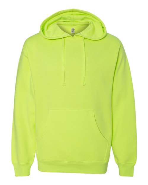 Midweight Hooded Sweatshirt - Front - B23676173 - Safety Yellow
