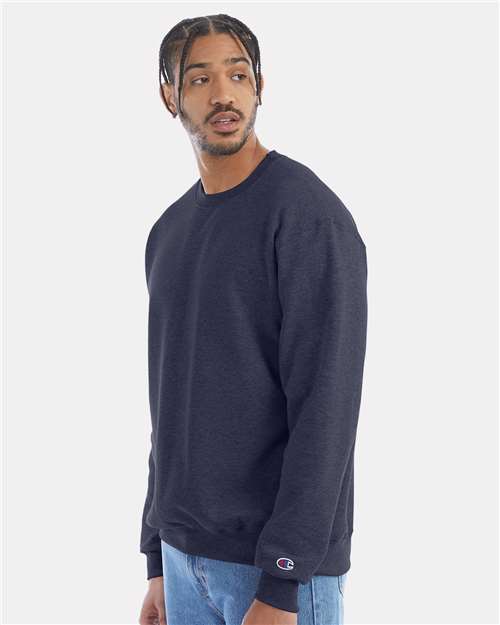 Powerblend® Crewneck Sweatshirt - OnModelSide - B21284643 - Navy Heather