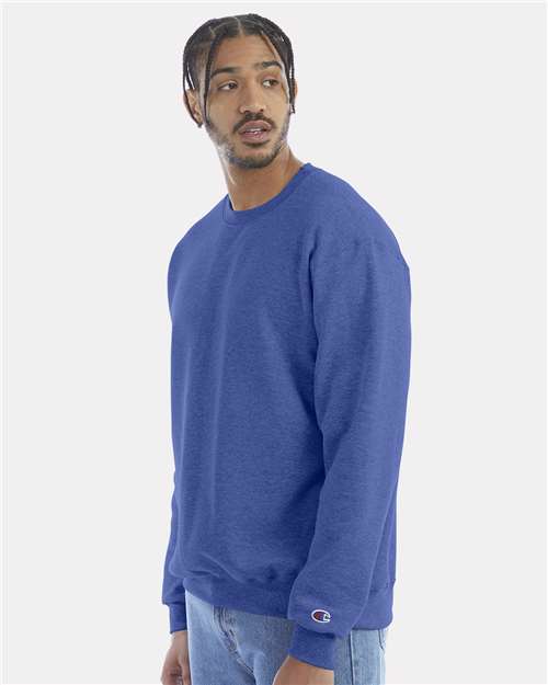 Powerblend® Crewneck Sweatshirt - OnModelSide - B21284783 - Royal Blue Heather