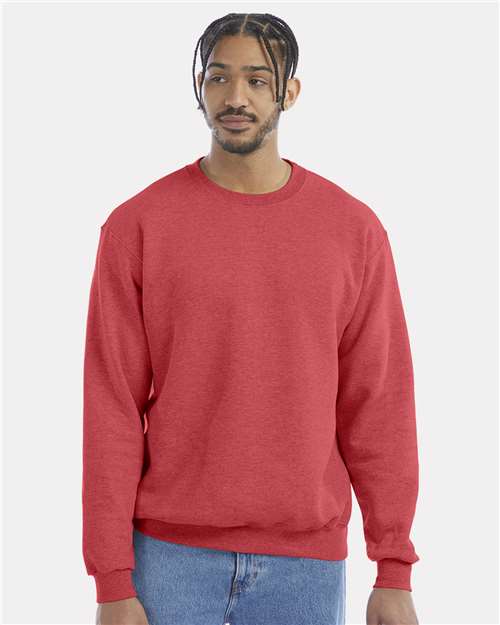 Powerblend® Crewneck Sweatshirt - OnModelFront - B21284717 - Scarlet Heather