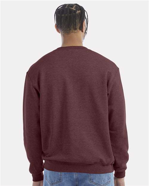 Powerblend® Crewneck Sweatshirt - OnModelBack - B21284543 - Maroon Heather