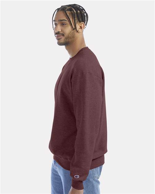 Powerblend® Crewneck Sweatshirt - OnModelSide - B21284543 - Maroon Heather