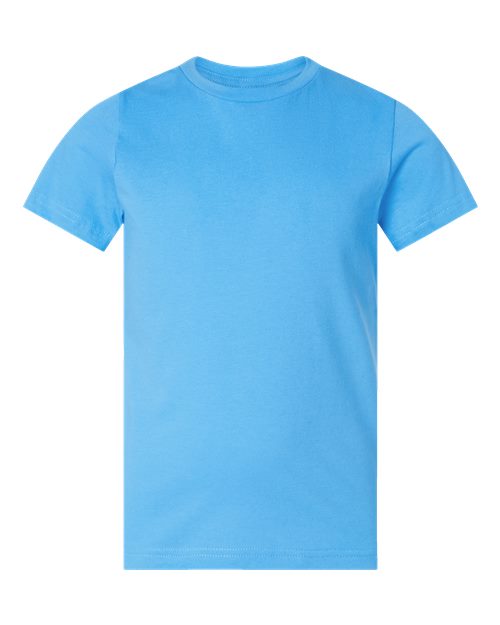 Youth Fine Jersey Tee - Front - B38038182 - Aqua