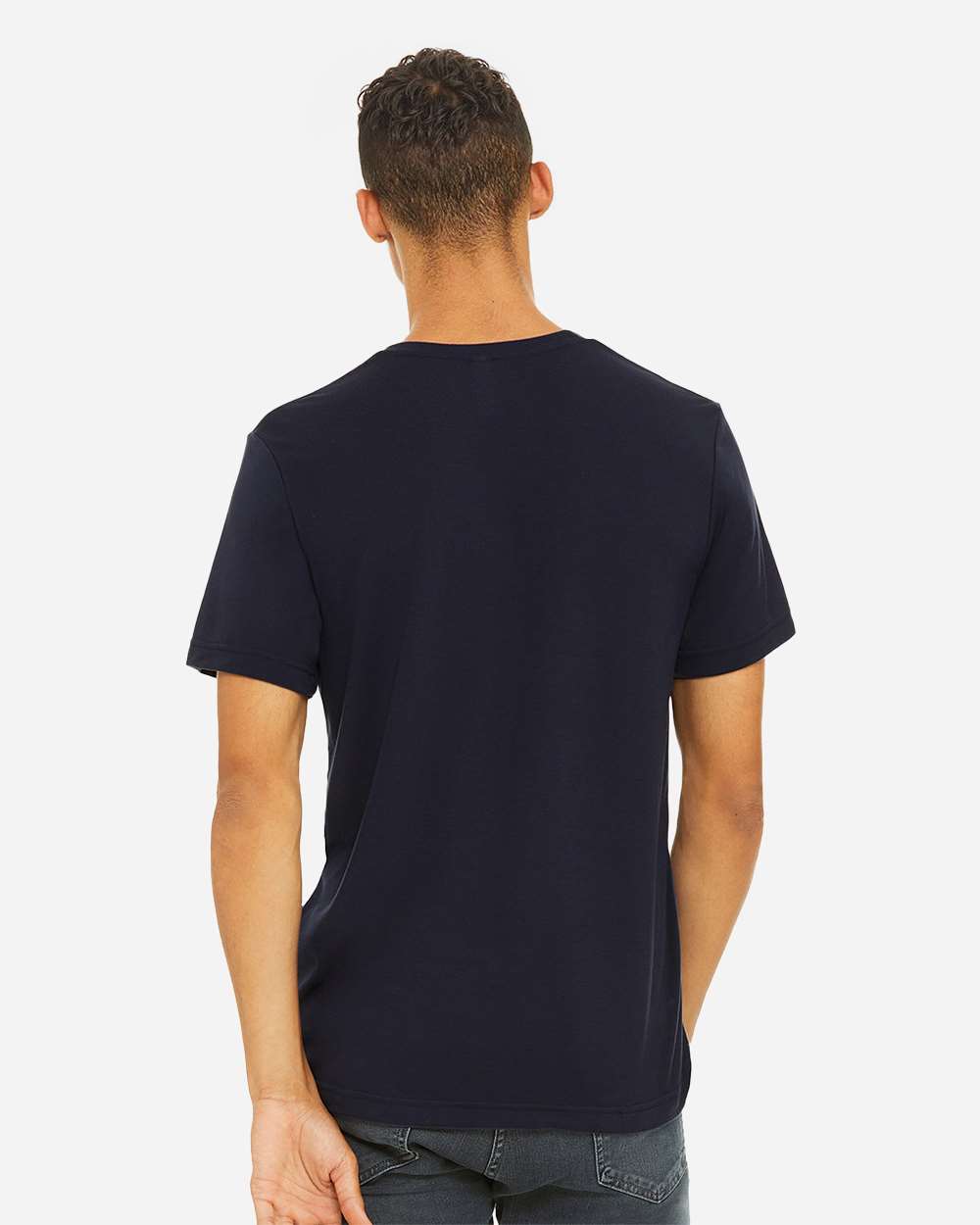 Triblend Tee - OnModelBack - B84706632 - Solid Navy Triblend