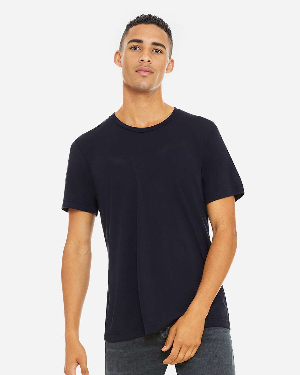 Triblend Tee - OnModelFront - B84706632 - Solid Navy Triblend
