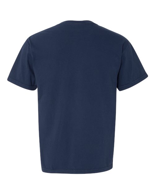 Garment-Dyed Heavyweight Pocket T-Shirt - Back - B08508623 - True Navy