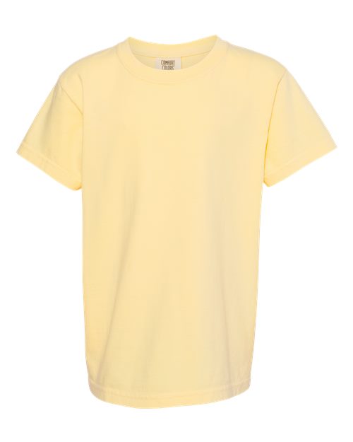 Garment-Dyed Youth Heavyweight T-Shirt - Front - B31608412 - Butter