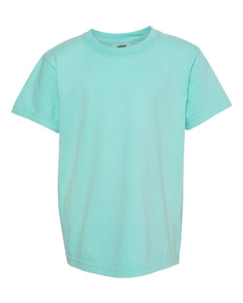 Garment-Dyed Youth Heavyweight T-Shirt - Front - B31608471 - Chalky Mint
