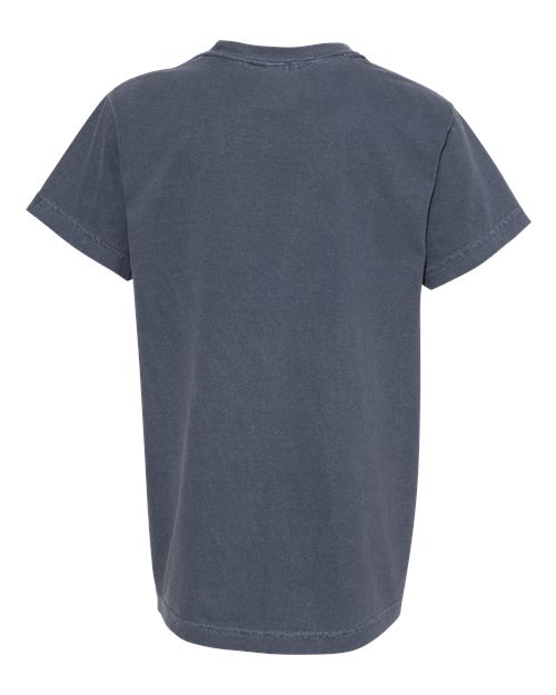 Garment-Dyed Youth Heavyweight T-Shirt - Back - B31608102 - Denim