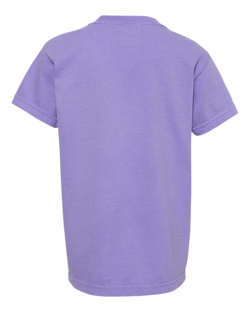 Garment-Dyed Youth Heavyweight T-Shirt - Back - B31608572 - Violet