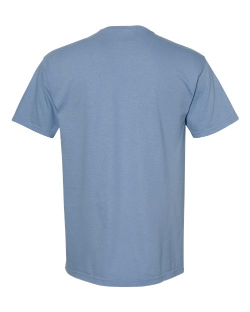 Garment-Dyed Heavyweight T-Shirt - Back - B00708263 - Washed Denim