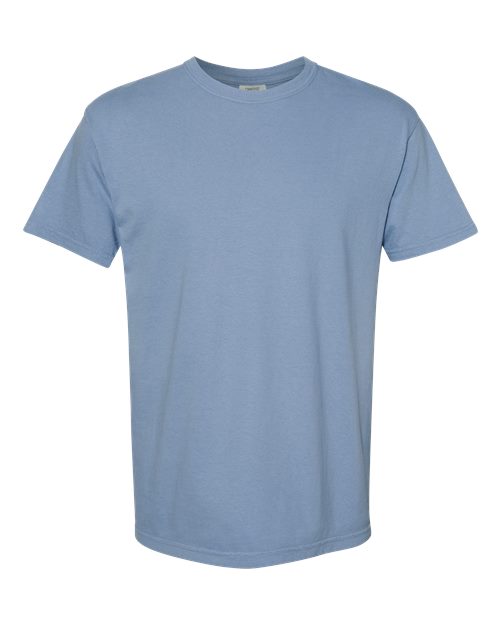 Garment-Dyed Heavyweight T-Shirt - Front - B00708263 - Washed Denim