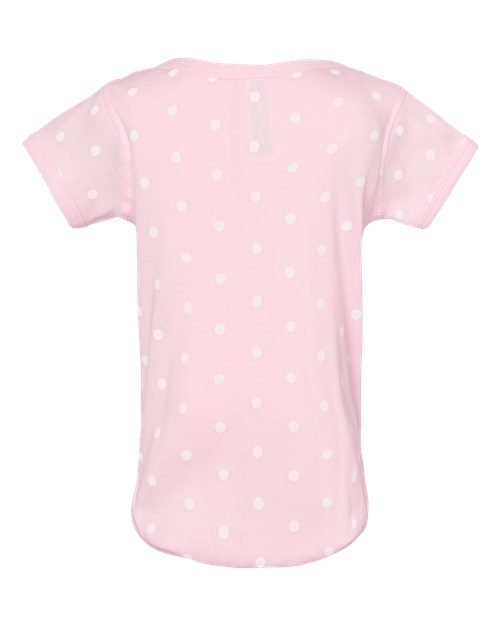 Infant Baby Rib Bodysuit - Back - B30238932 - Ballerina/ White Dot