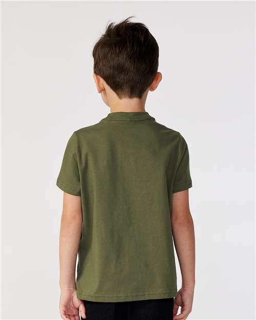 Toddler Fine Jersey Tee - OnModelBack - B31838633 - Military Green