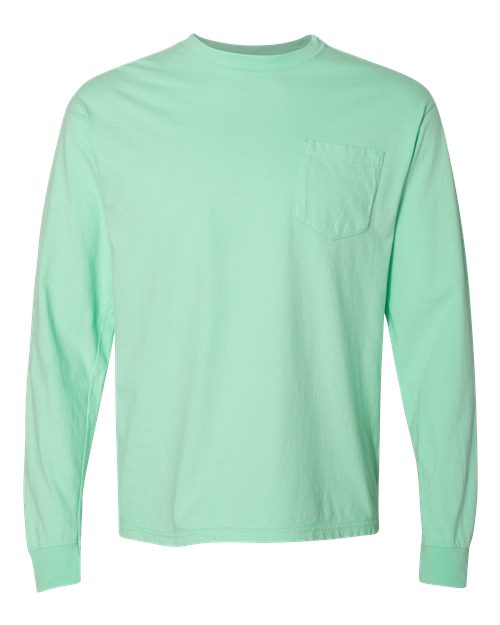 Garment-Dyed Heavyweight Long Sleeve Pocket T-Shirt - Front - B18508723 - Island Reef