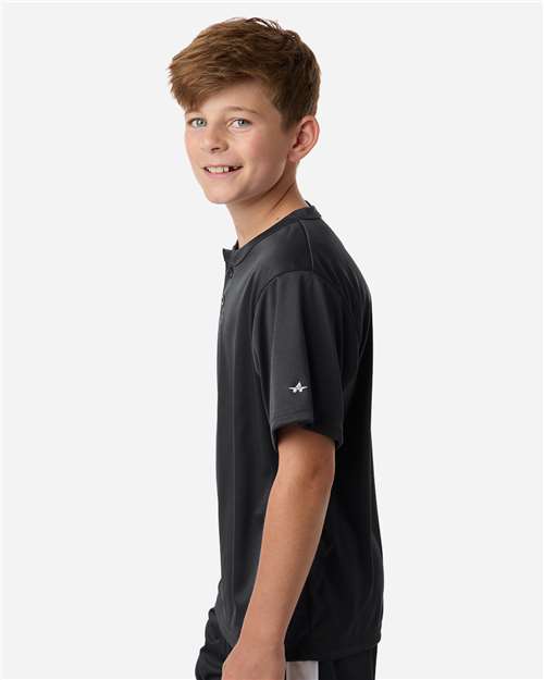 Youth B-Core Placket Jersey - OnModelSide - B27285502 - Black