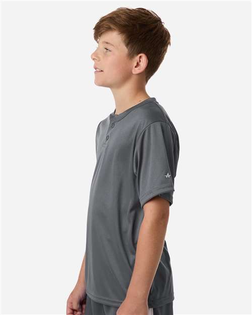 Youth B-Core Placket Jersey - OnModelSide - B27285092 - Graphite