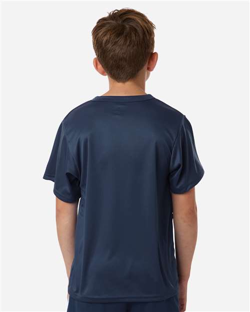 Youth B-Core Placket Jersey - OnModelBack - B27285652 - Navy