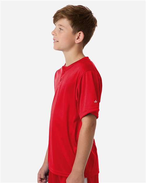Youth B-Core Placket Jersey - OnModelSide - B27285702 - Red