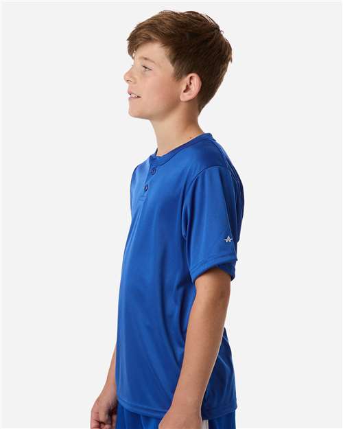 Youth B-Core Placket Jersey - OnModelSide - B27285752 - Royal